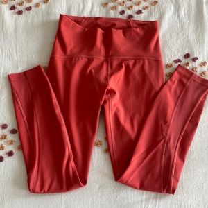 lululemon athletica Vibrant orange 🍊/ coral color Leggings. Like new